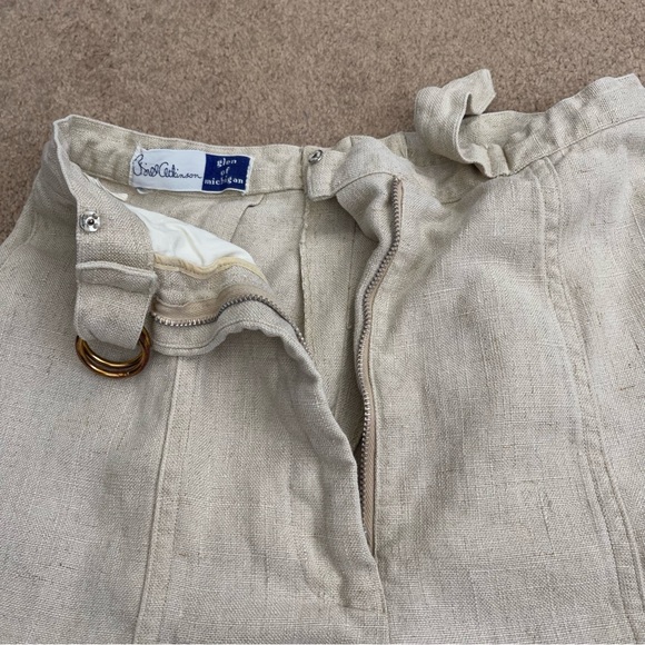 Women’s Bill Atkinson Glen of Michigan Beige Shorts Size 0 High Rise - Picture 7 of 7